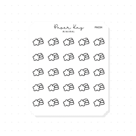 (PM234) Shooting Star - Tiny Minimal Icon Stickers