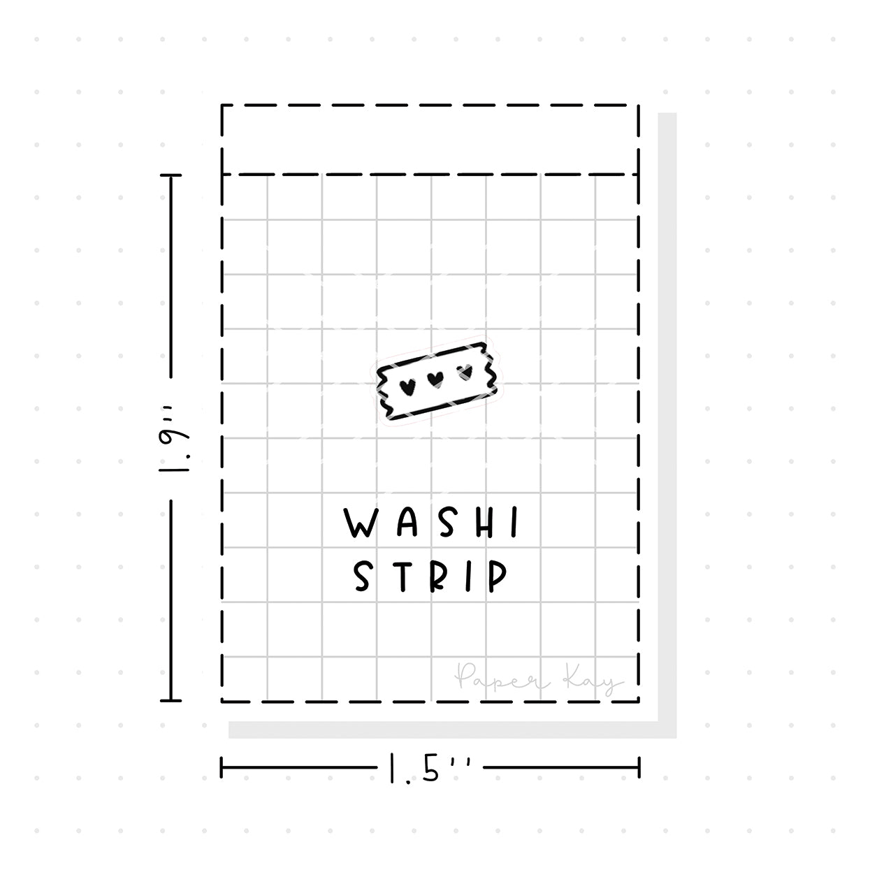 (PM235) Washi Strip - Tiny Minimal Icon Stickers