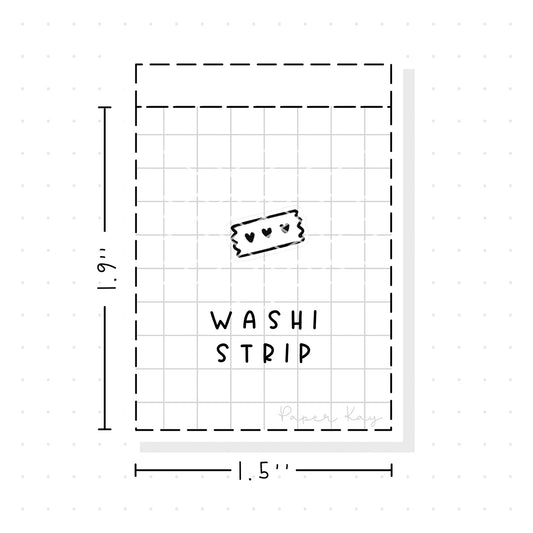 (PM235) Washi Strip - Tiny Minimal Icon Stickers