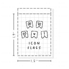 (PM236) Icon Flags - Tiny Minimal Icon Stickers