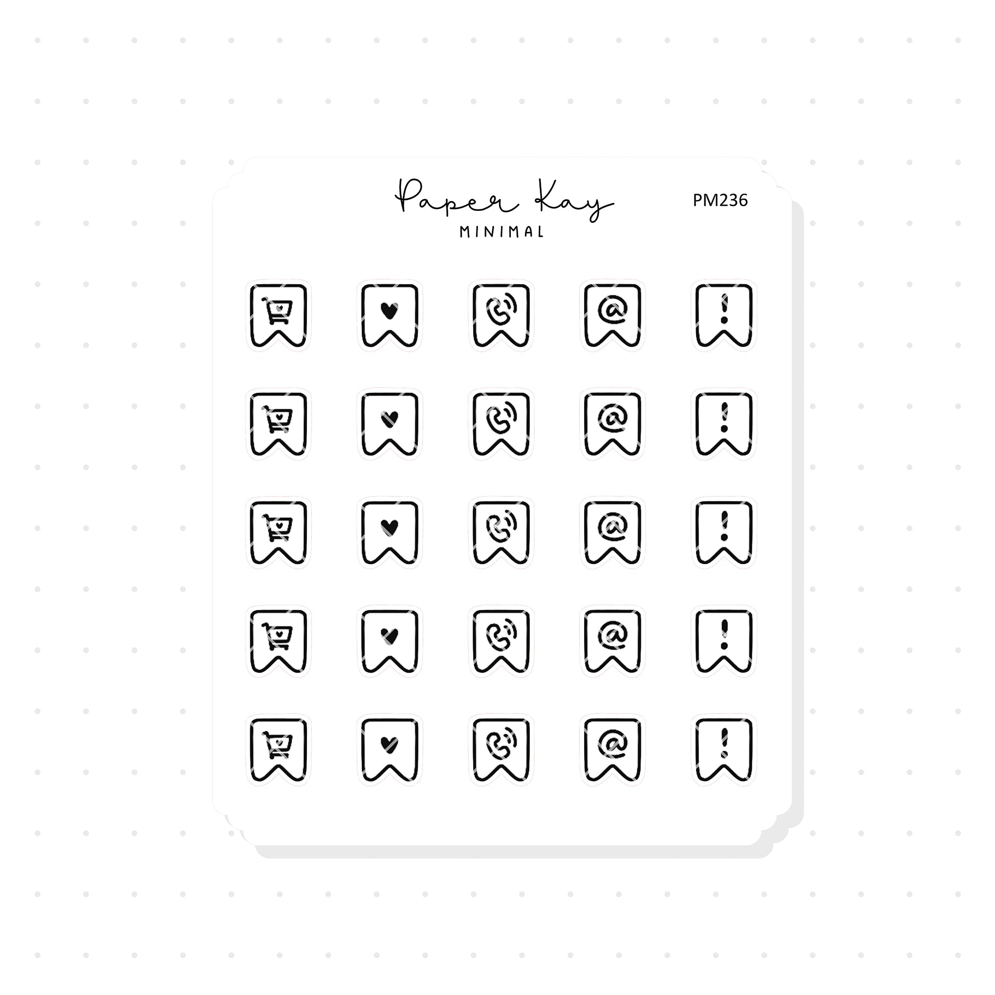 (PM236) Icon Flags - Tiny Minimal Icon Stickers