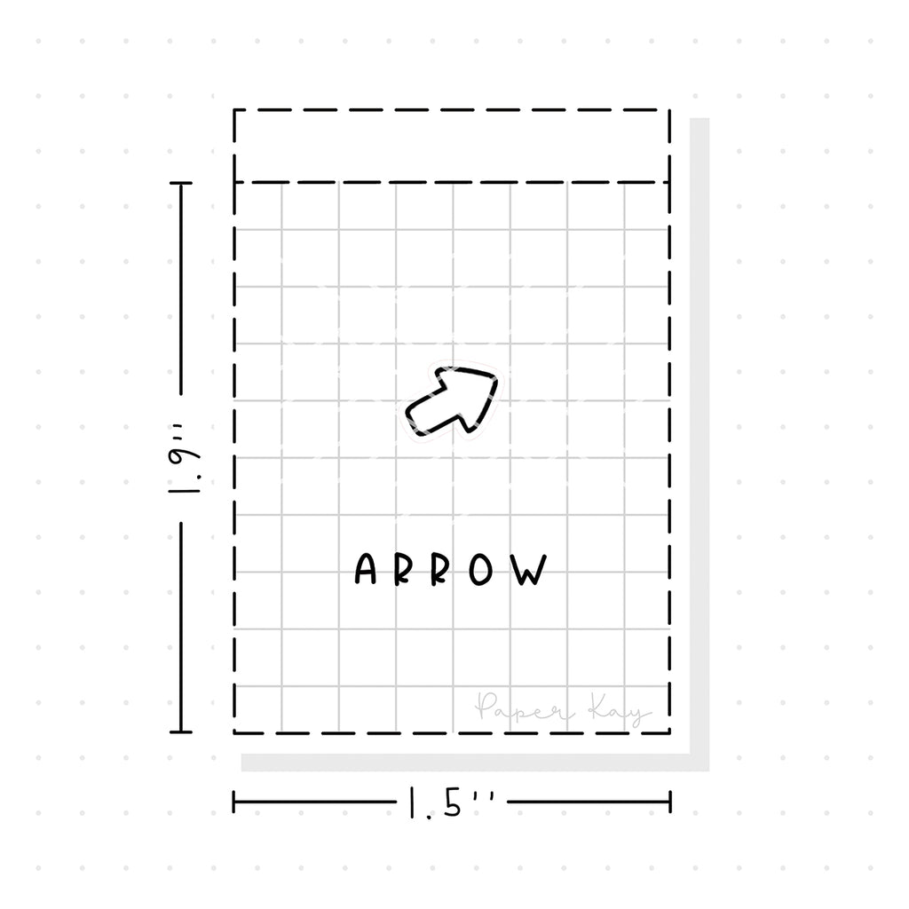 (PM237) Arrow - Tiny Minimal Icon Stickers