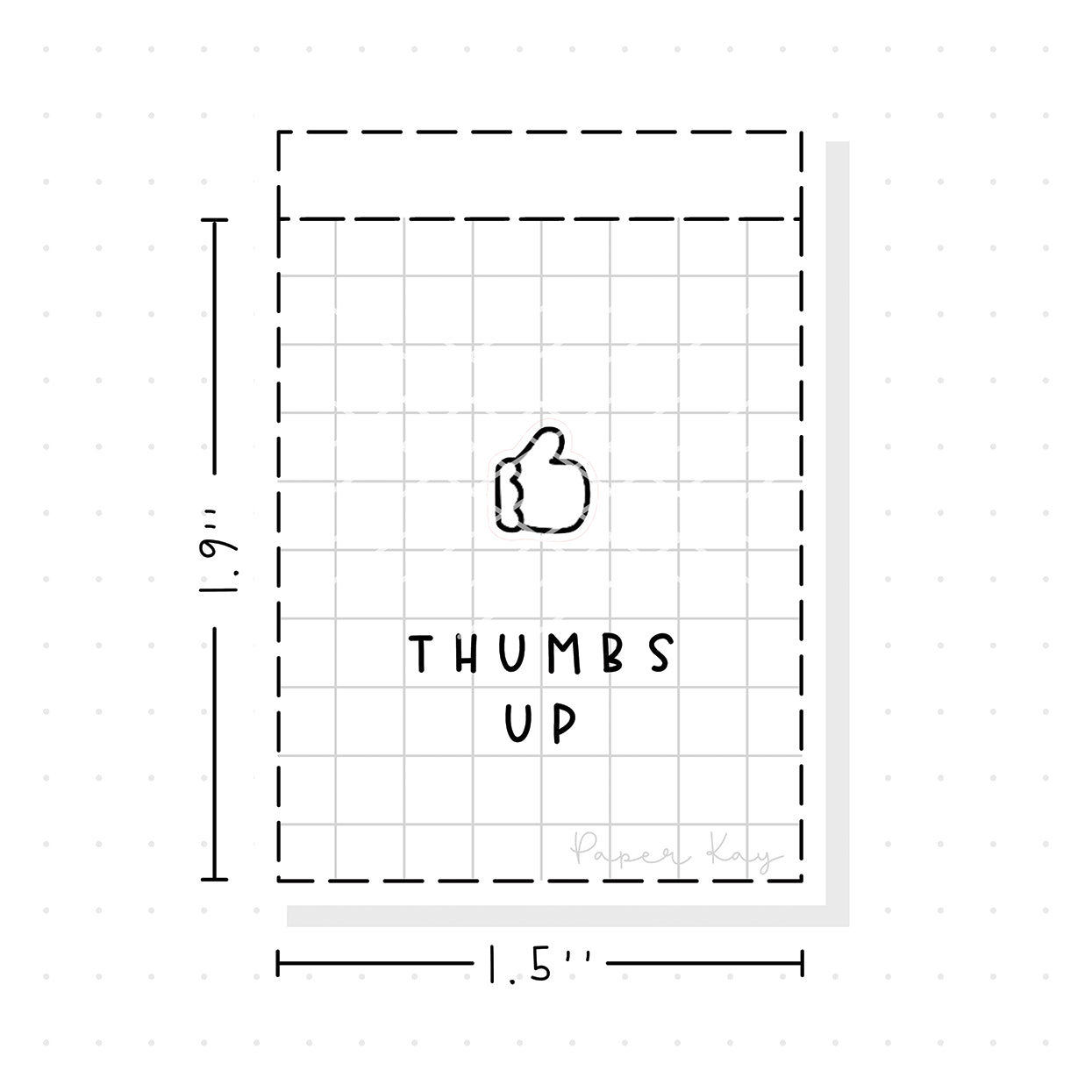 (PM238) Thumbs Up - Tiny Minimal Icon Stickers