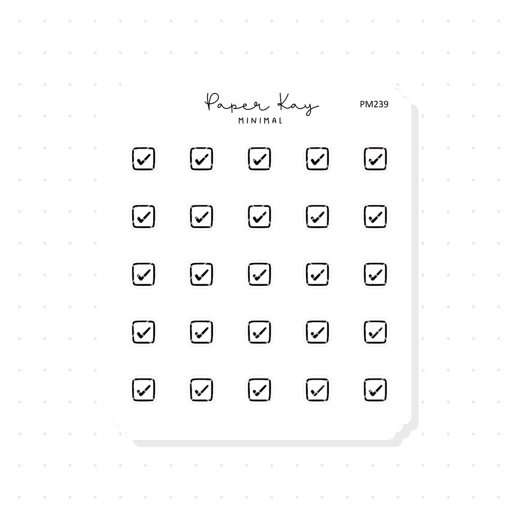 (PM239) Tick Box - Tiny Minimal Icon Stickers