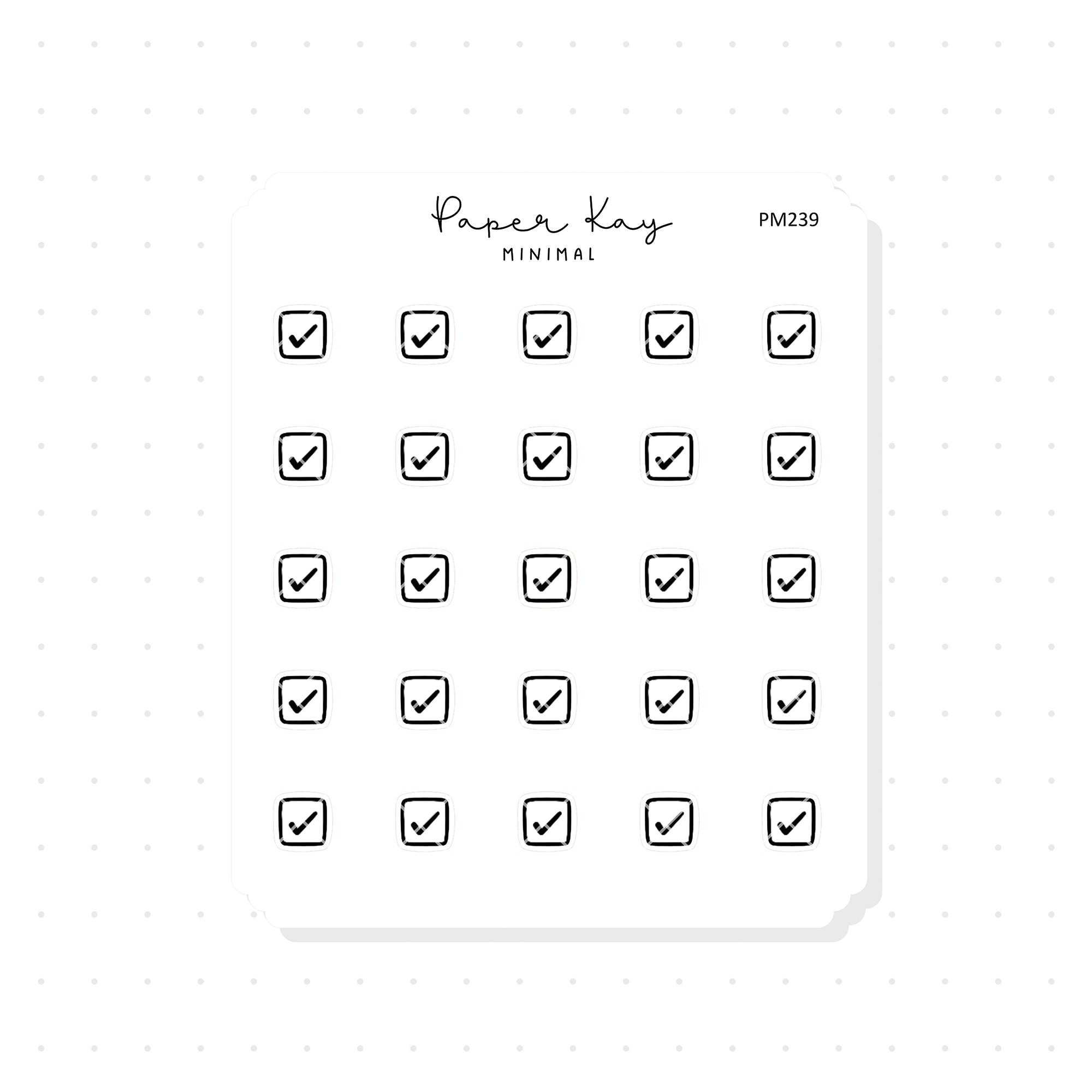 (PM239) Tick Box - Tiny Minimal Icon Stickers