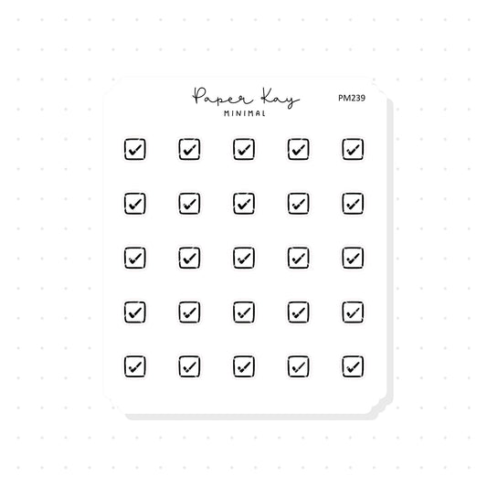 (PM239) Tick Box - Tiny Minimal Icon Stickers