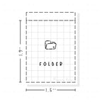 (PM240) Folder - Tiny Minimal Icon Stickers