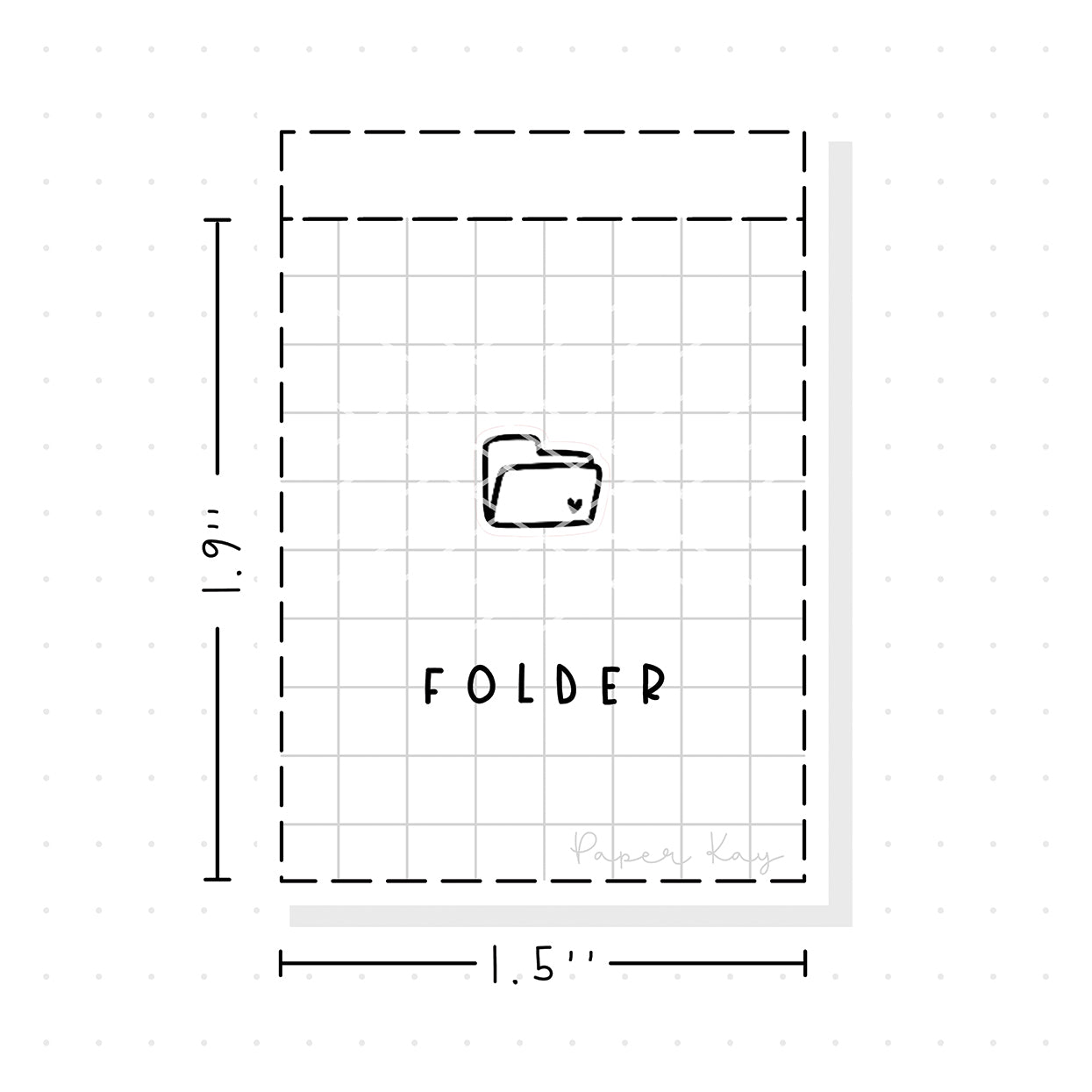 (PM240) Folder - Tiny Minimal Icon Stickers