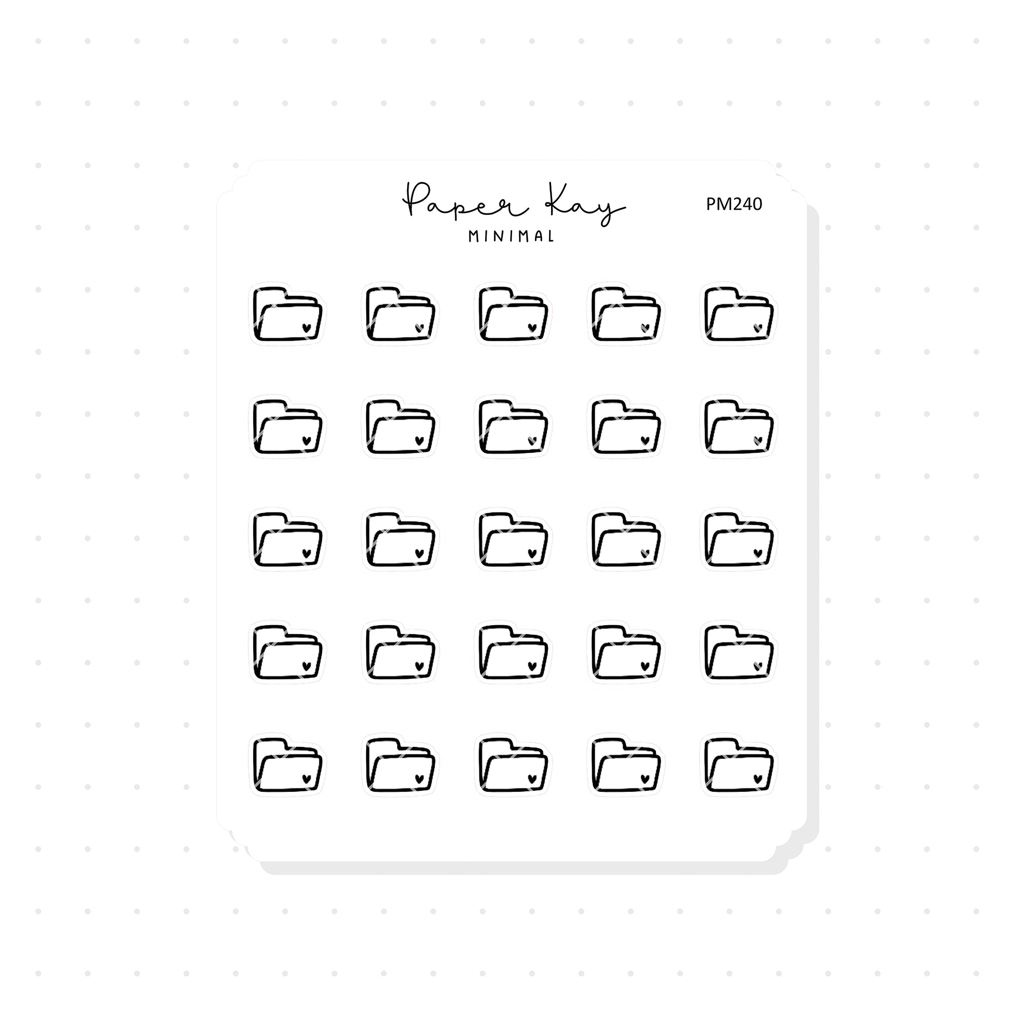 (PM240) Folder - Tiny Minimal Icon Stickers