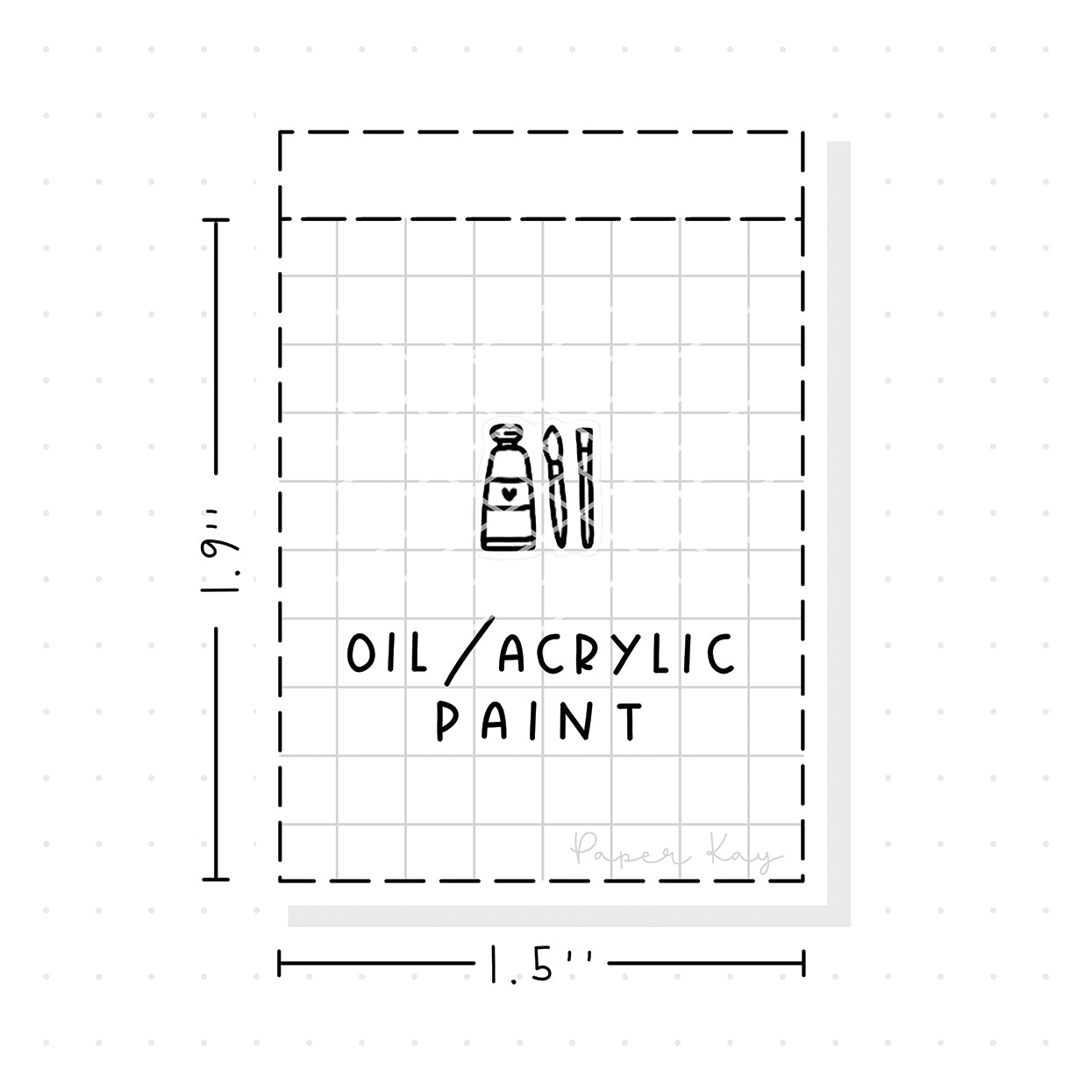 (PM242) Oil/Acrylic Paint - Tiny Minimal Icon Stickers