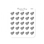 (PM243) Watercolour Paint - Tiny Minimal Icon Stickers