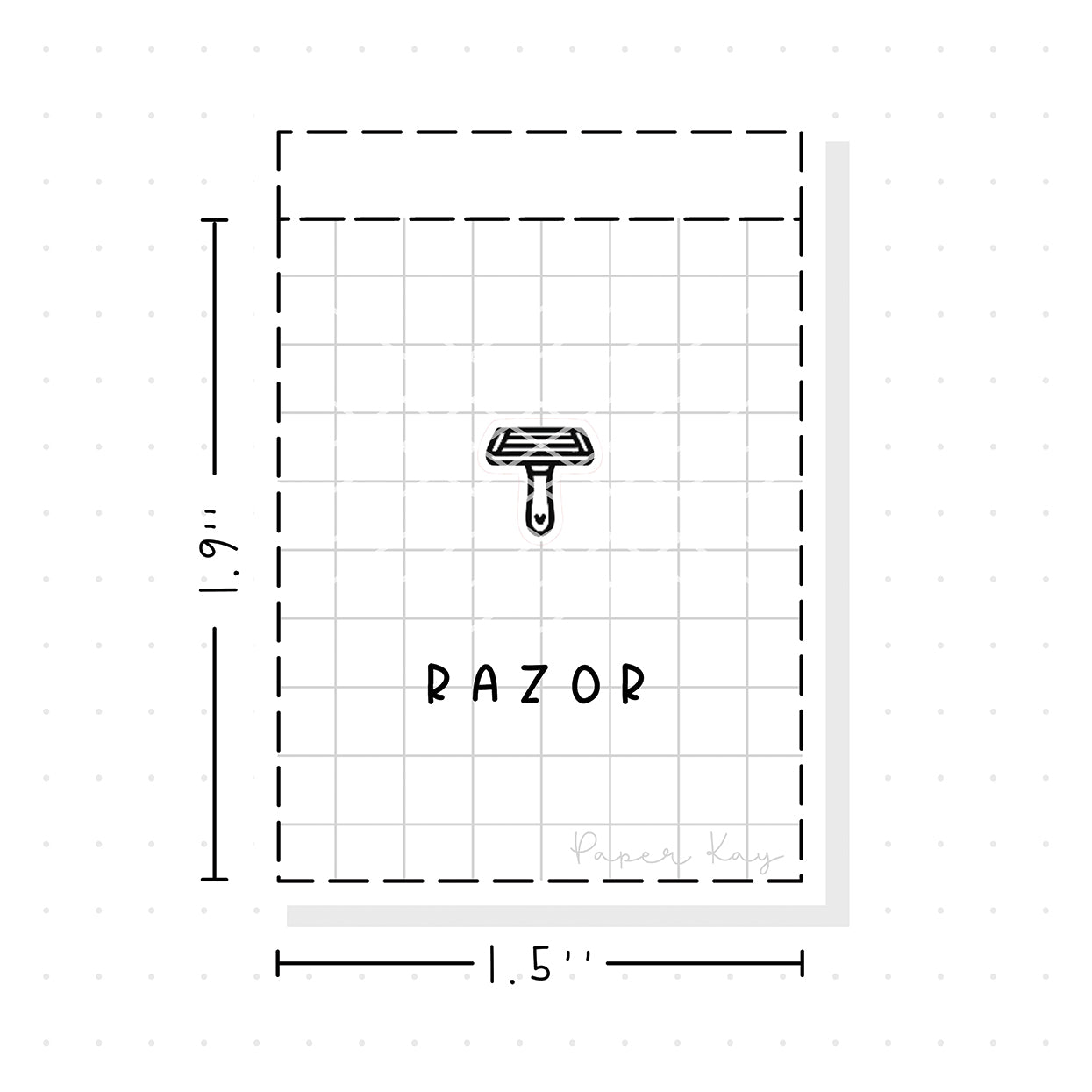 (PM245) Razor - Tiny Minimal Icon Stickers