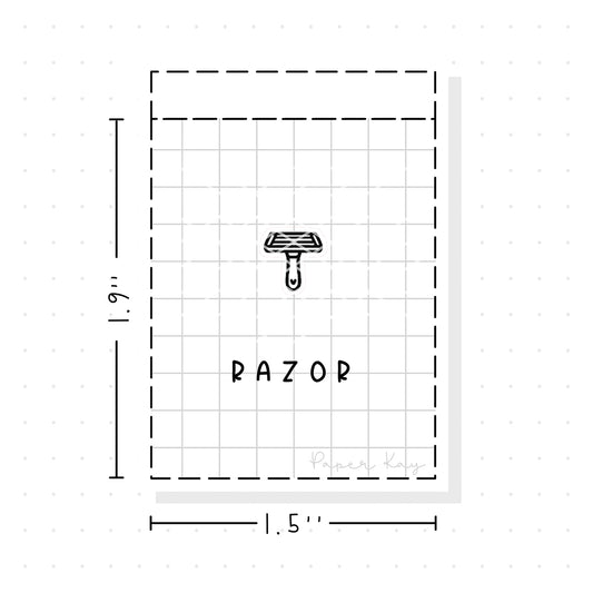 (PM245) Razor - Tiny Minimal Icon Stickers