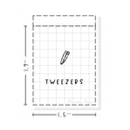 (PM246) Tweezers - Tiny Minimal Icon Stickers