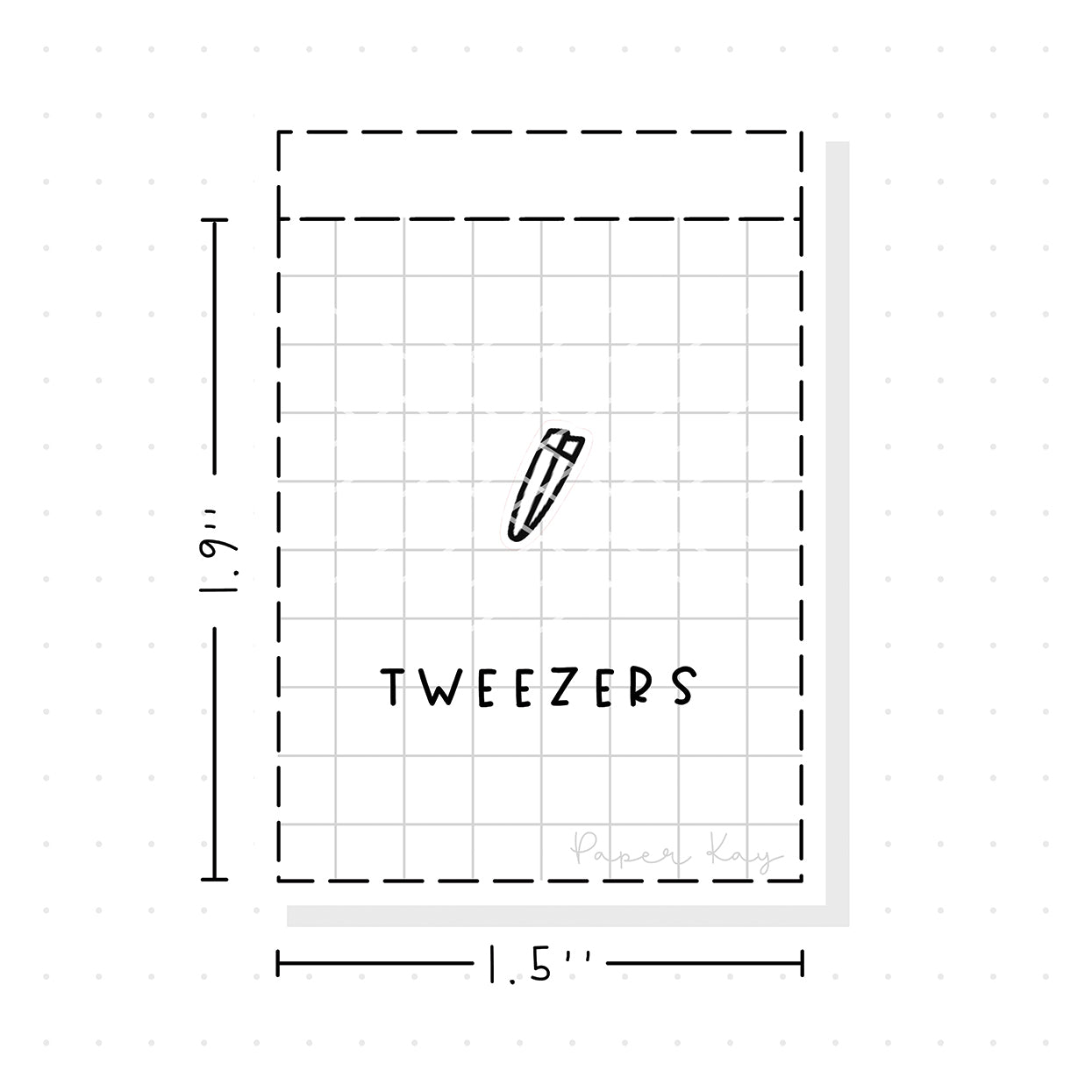 (PM246) Tweezers - Tiny Minimal Icon Stickers