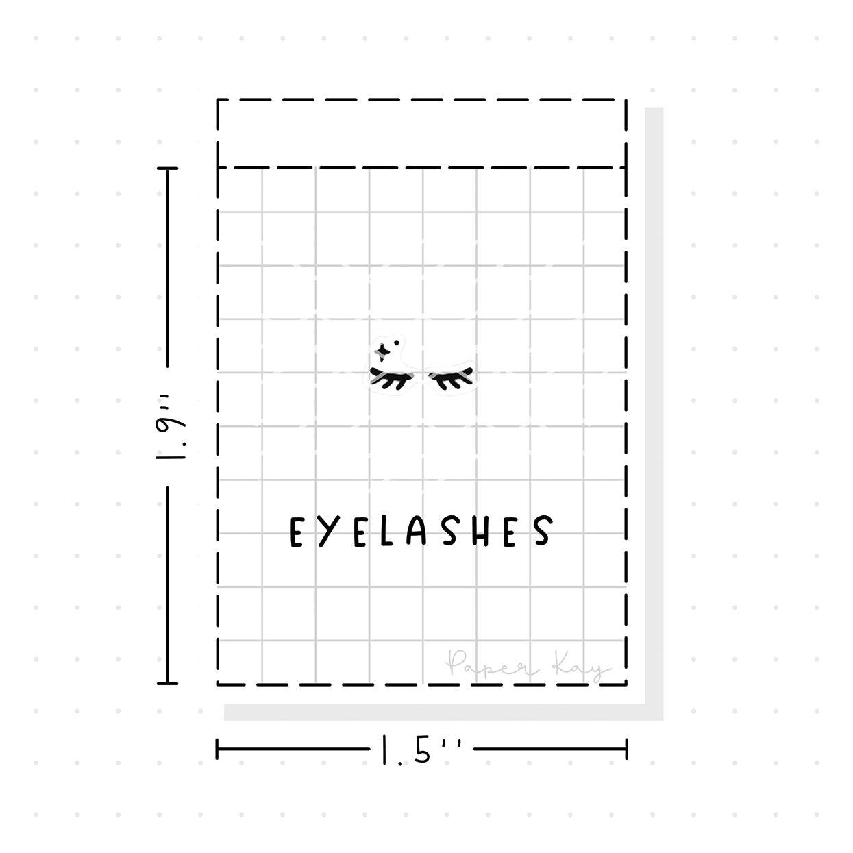 (PM247) Eyelashes - Tiny Minimal Icon Stickers