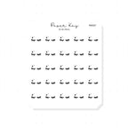 (PM247) Eyelashes - Tiny Minimal Icon Stickers