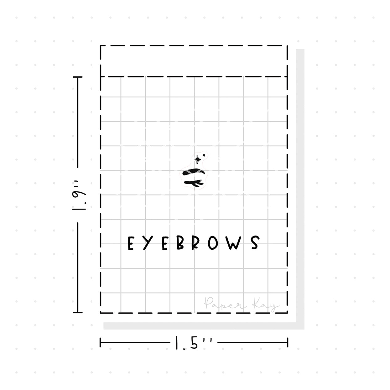 (PM248) Eyebrows - Tiny Minimal Icon Stickers