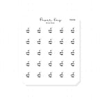 (PM248) Eyebrows - Tiny Minimal Icon Stickers