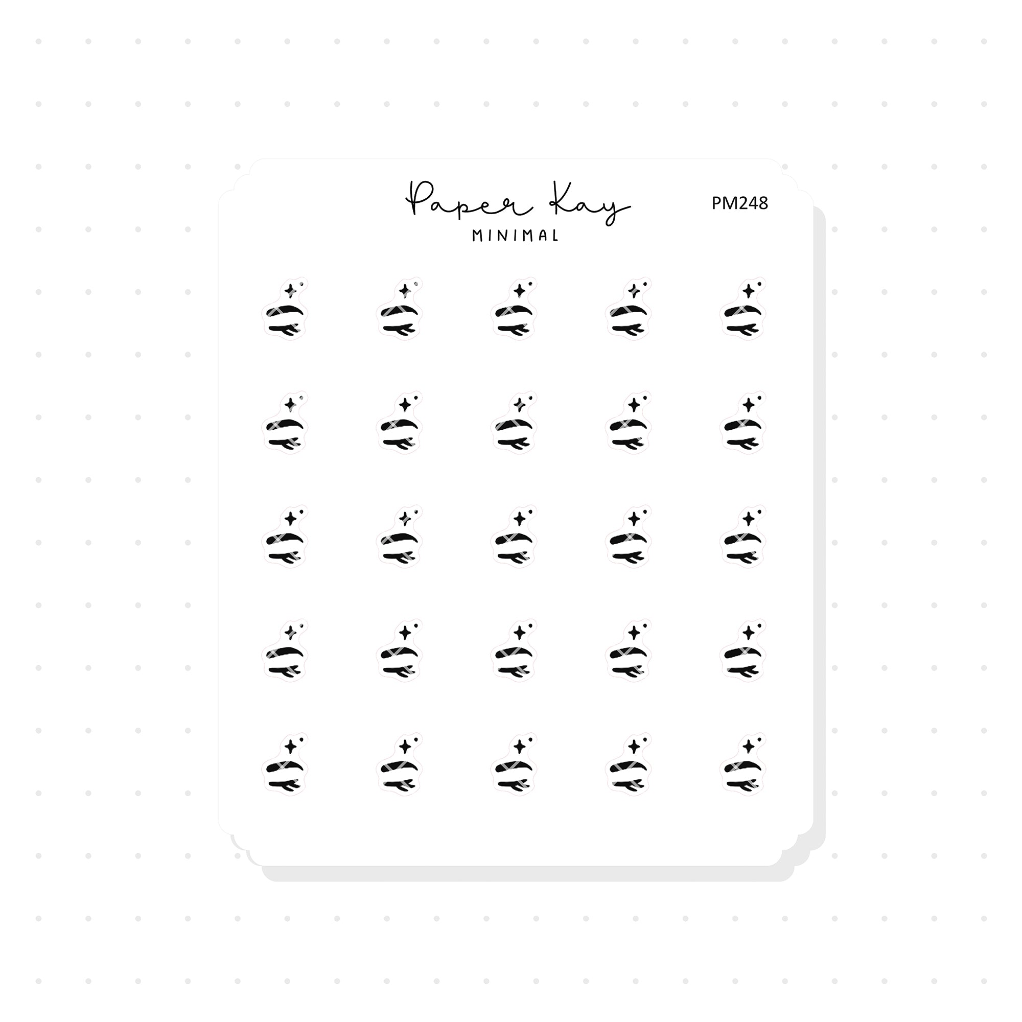 (PM248) Eyebrows - Tiny Minimal Icon Stickers