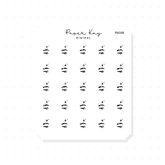 (PM248) Eyebrows - Tiny Minimal Icon Stickers