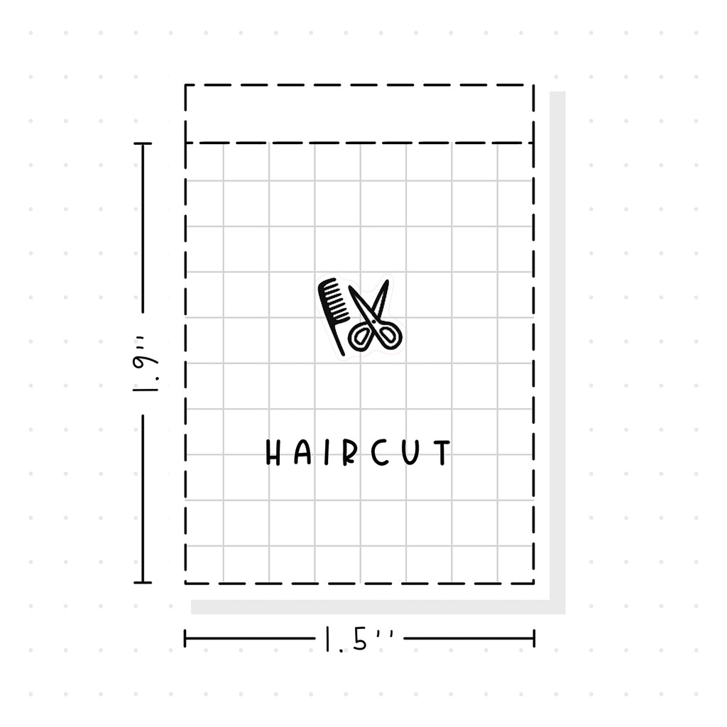 (PM249) Haircut - Tiny Minimal Icon Stickers