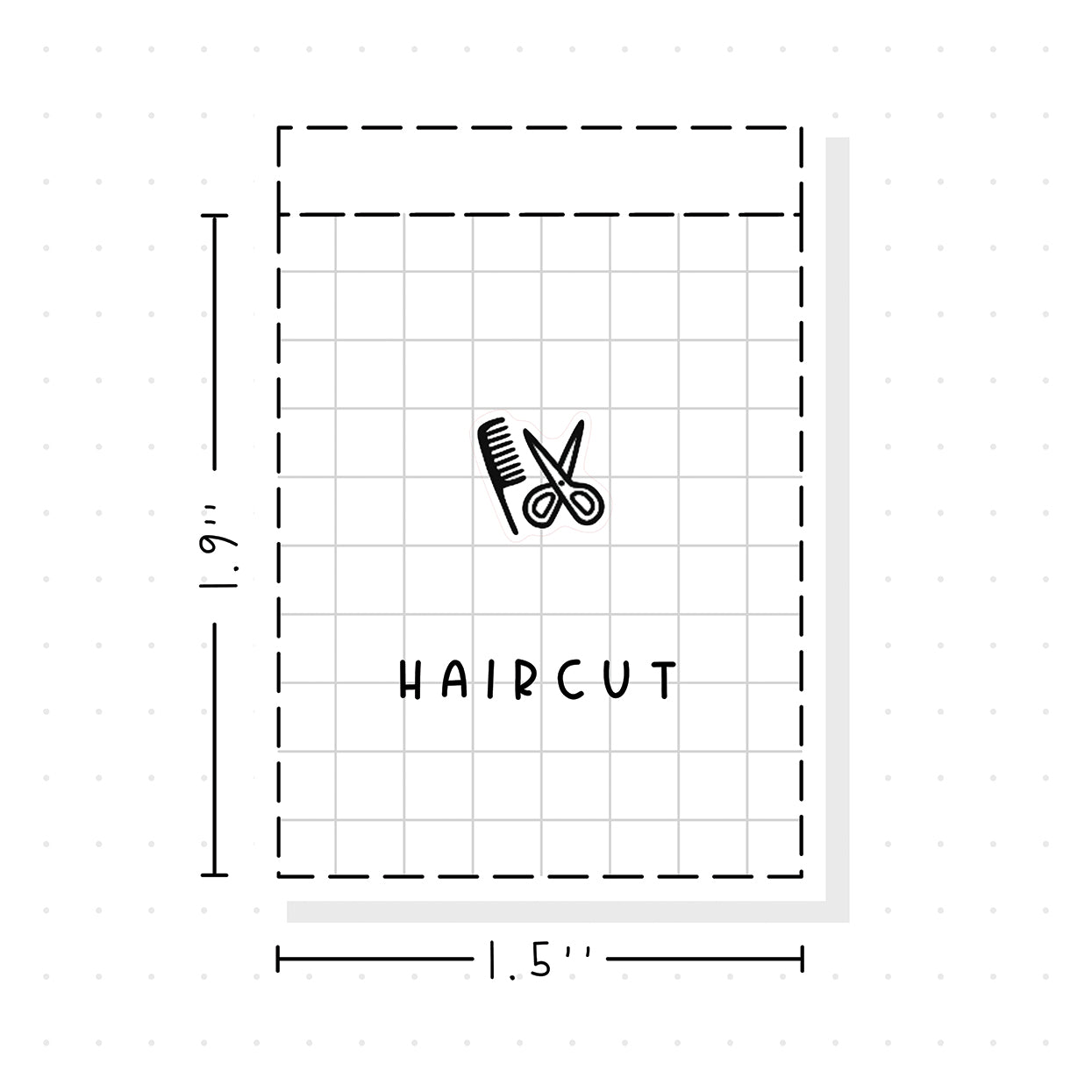 (PM249) Haircut - Tiny Minimal Icon Stickers