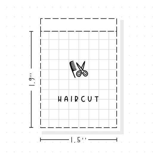 (PM249) Haircut - Tiny Minimal Icon Stickers