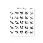 (PM249) Haircut - Tiny Minimal Icon Stickers