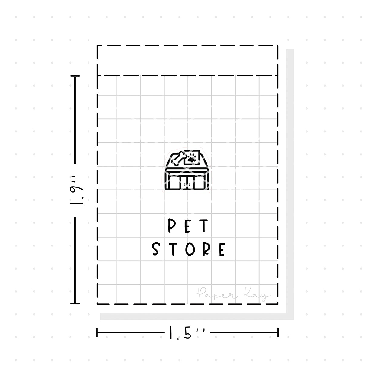 (PM251) Pet Store - Tiny Minimal Icon Stickers