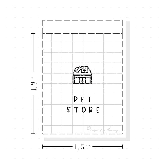 (PM251) Pet Store - Tiny Minimal Icon Stickers