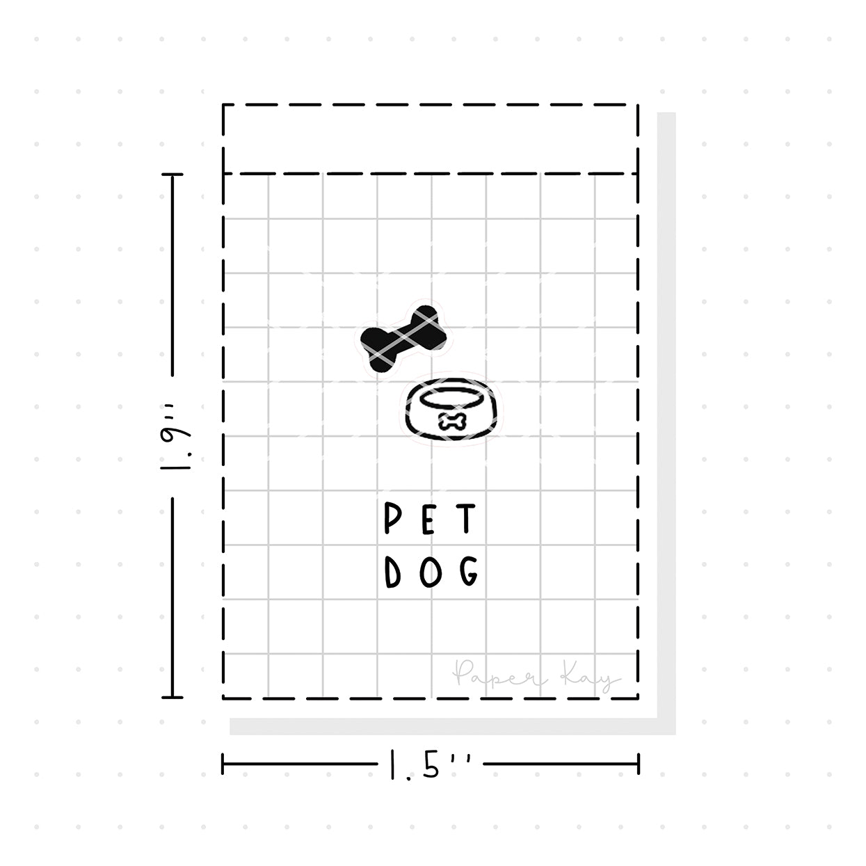 (PM252) Pet Dog - Tiny Minimal Icon Stickers