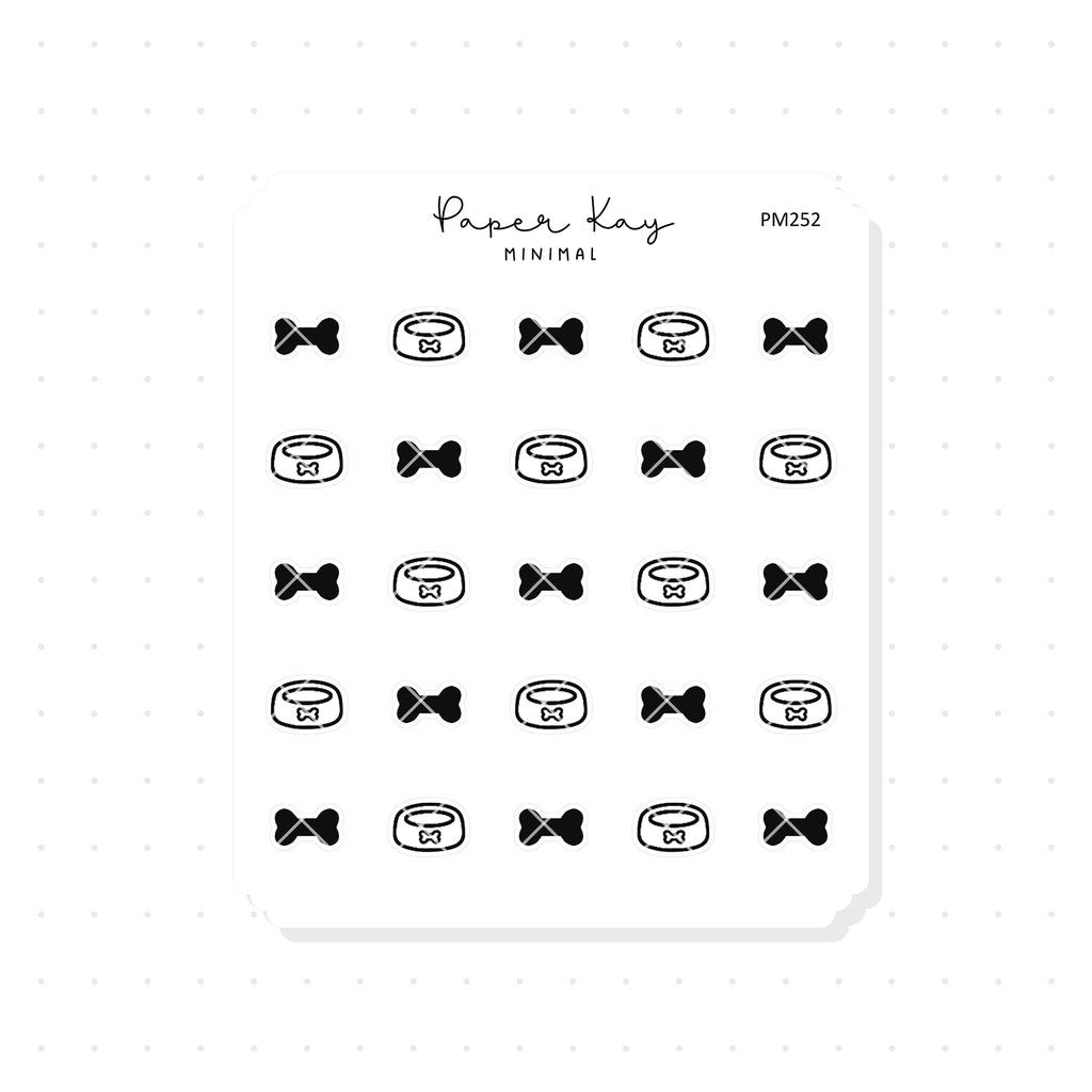 (PM252) Pet Dog - Tiny Minimal Icon Stickers