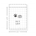 (PM253) Pet Cat - Tiny Minimal Icon Stickers