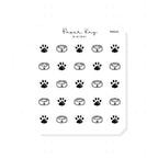 (PM253) Pet Cat - Tiny Minimal Icon Stickers