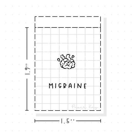 (PM254) Migraine - Tiny Minimal Icon Stickers