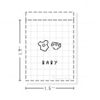 (PM255) Babygrow and Nappy - Tiny Minimal Icon Stickers