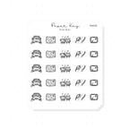 (PM258) Road Trip - Tiny Minimal Icon Stickers