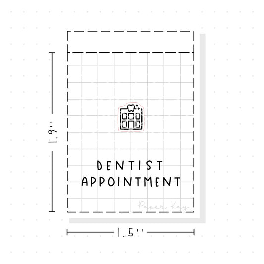 (PM261) Dentist Appointment - Tiny Minimal Icon Stickers