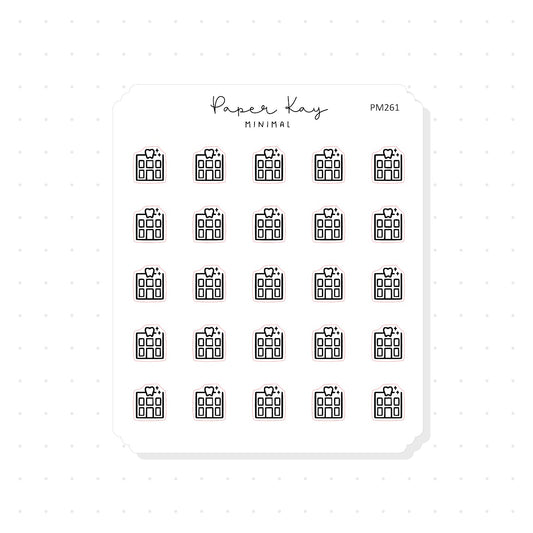 (PM261) Dentist Appointment - Tiny Minimal Icon Stickers