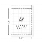 (PM263) Summer Dress - Tiny Minimal Icon Stickers