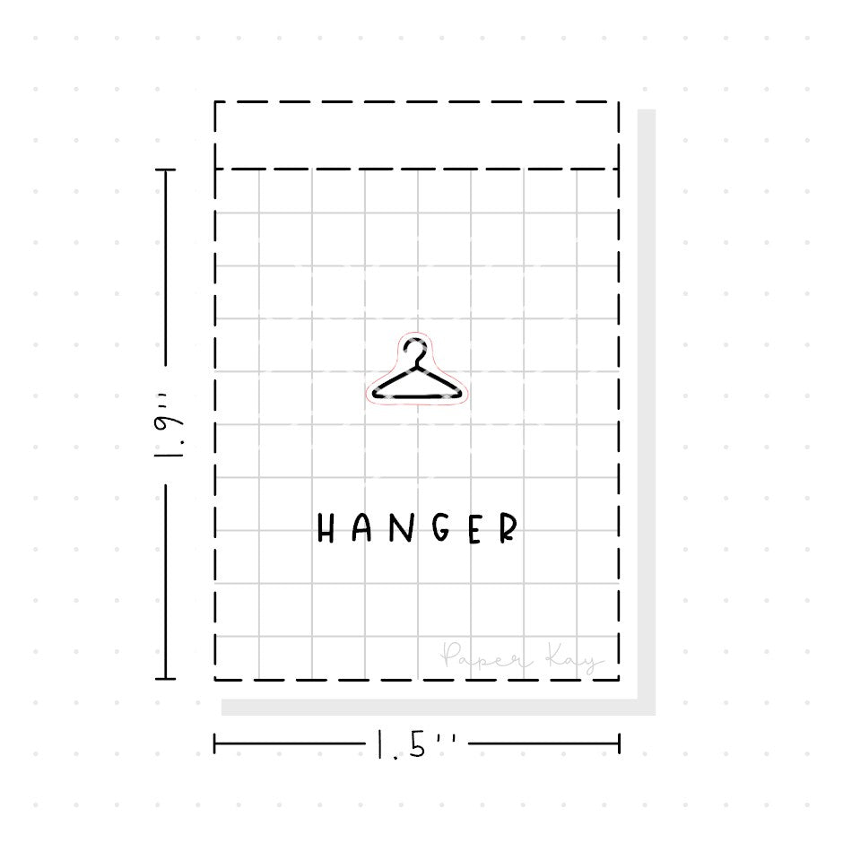 (PM264) Clothes Hanger - Tiny Minimal Icon Stickers