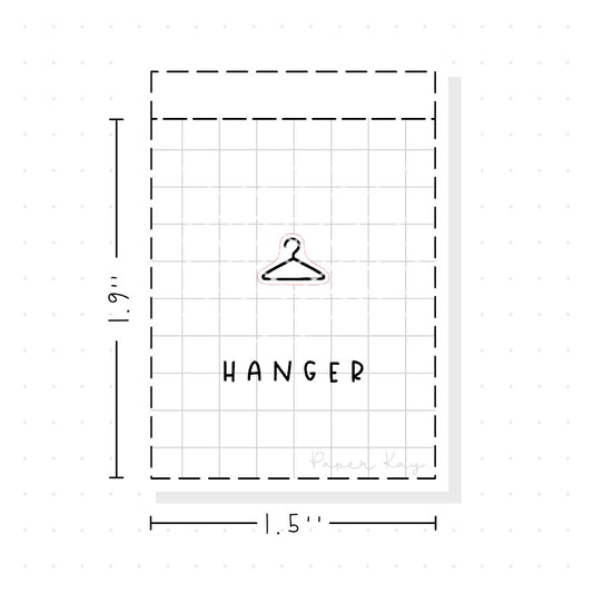 (PM264) Clothes Hanger - Tiny Minimal Icon Stickers
