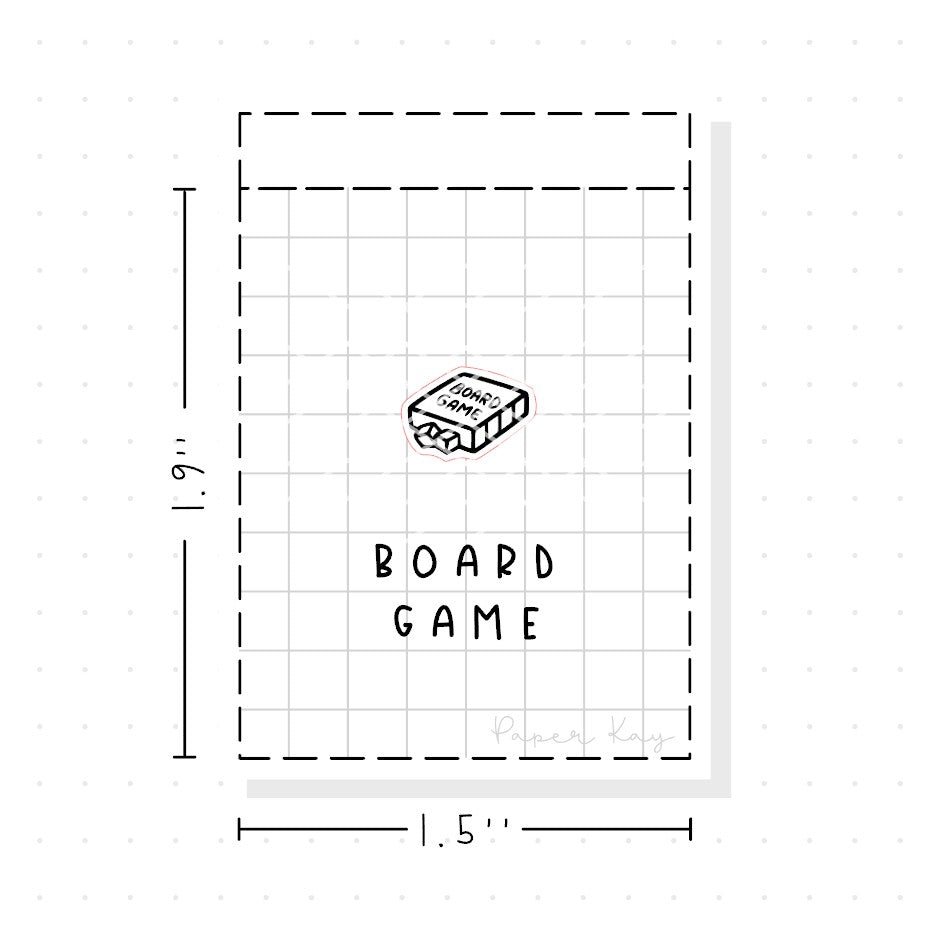 (PM265) Board Games - Tiny Minimal Icon Stickers
