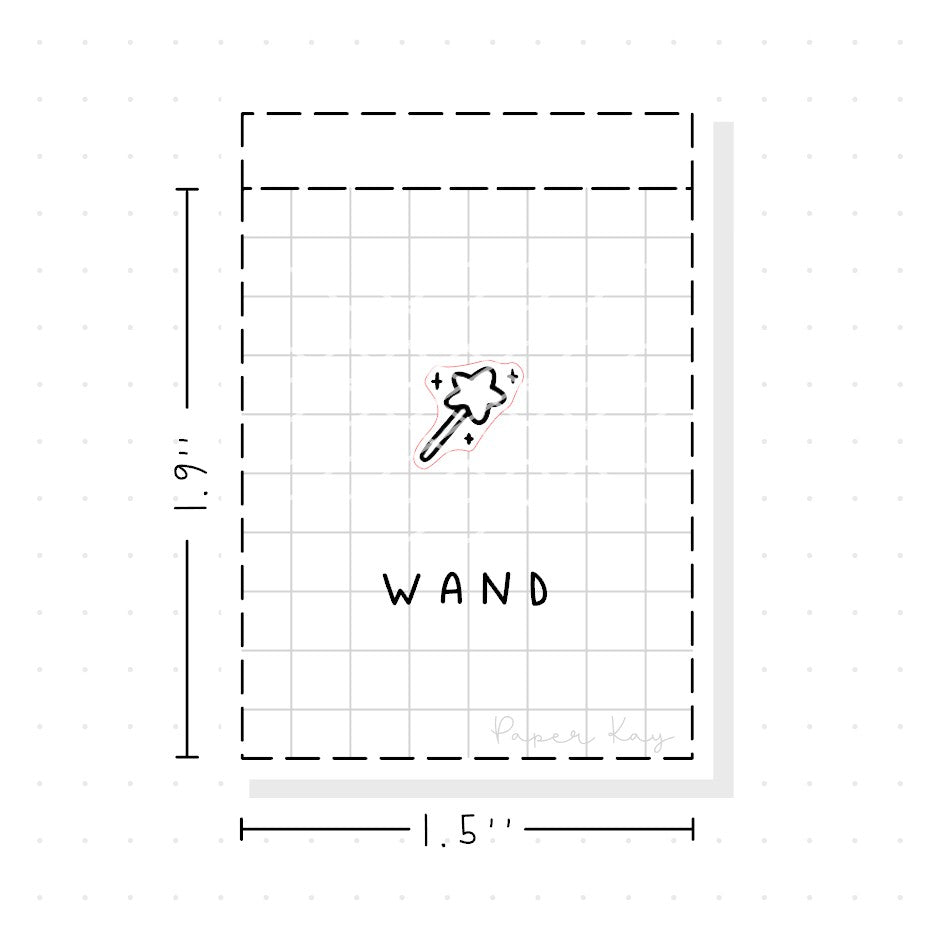 (PM266) Wishing Wand - Tiny Minimal Icon Stickers