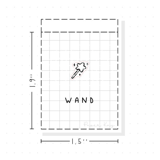 (PM266) Wishing Wand - Tiny Minimal Icon Stickers