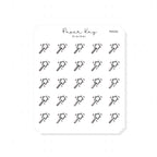 (PM266) Wishing Wand - Tiny Minimal Icon Stickers