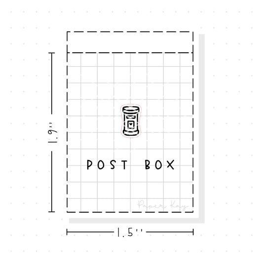 (PM268) Post Box - Tiny Minimal Icon Stickers