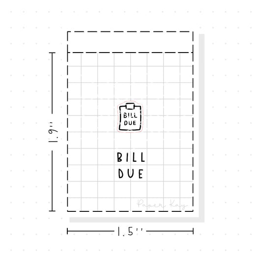 (PM269) Bill Due - Tiny Minimal Icon Stickers