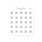 (PM270) Cross/Cancel - Tiny Minimal Icon Stickers